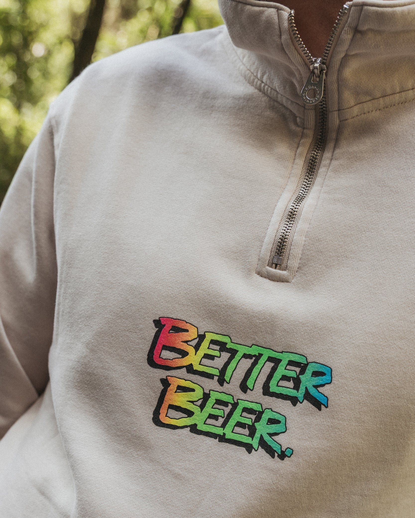Vapourwave Script Quarter Zip - Mylk - Image 5