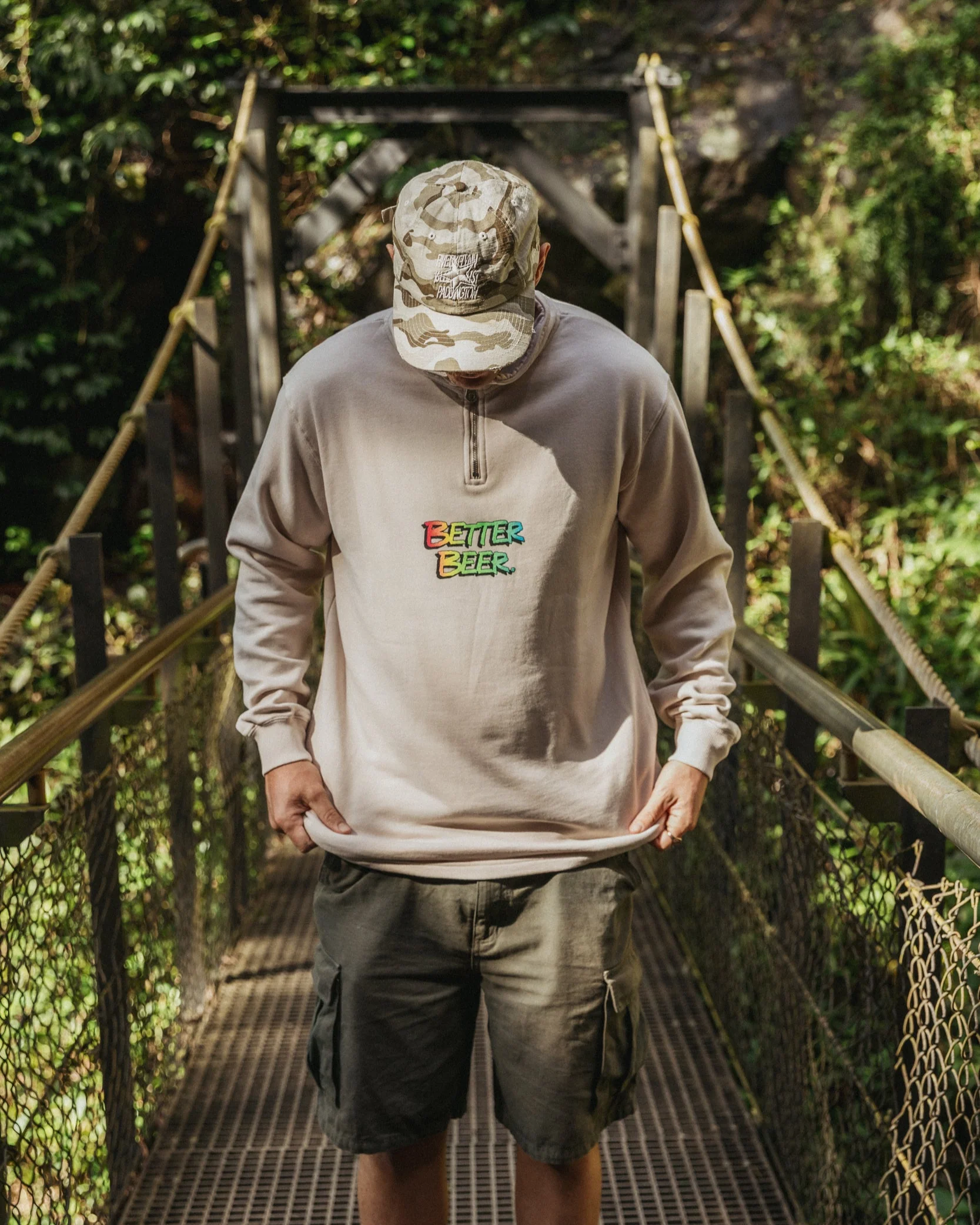 Vapourwave Script Quarter Zip - Mylk - Image 6