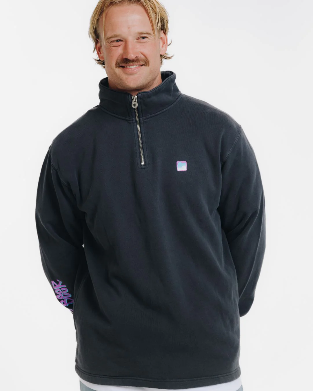Coastal Quarter Zip Jumper - Midnight Navy - Image 3