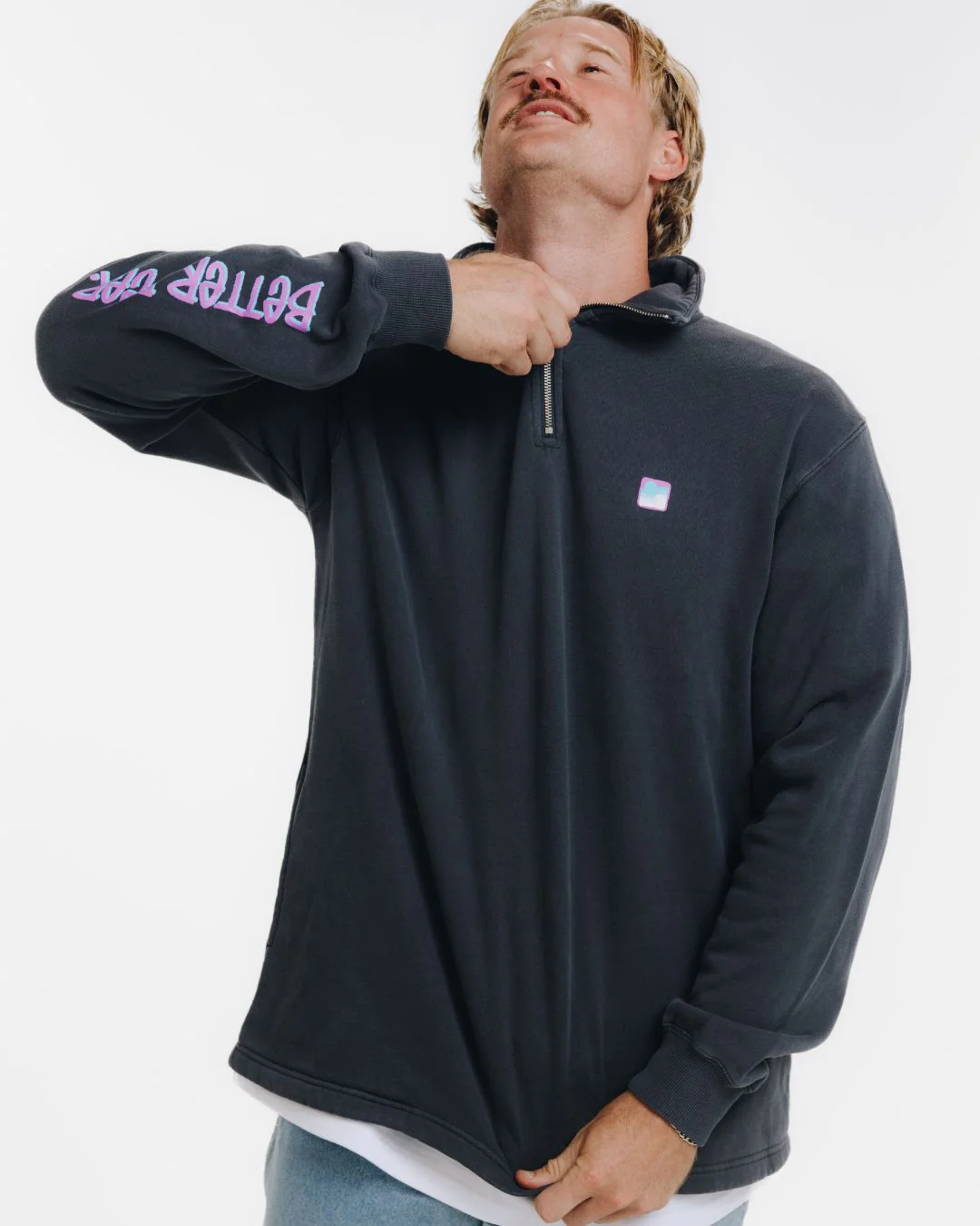 Coastal Quarter Zip Jumper - Midnight Navy - Image 4
