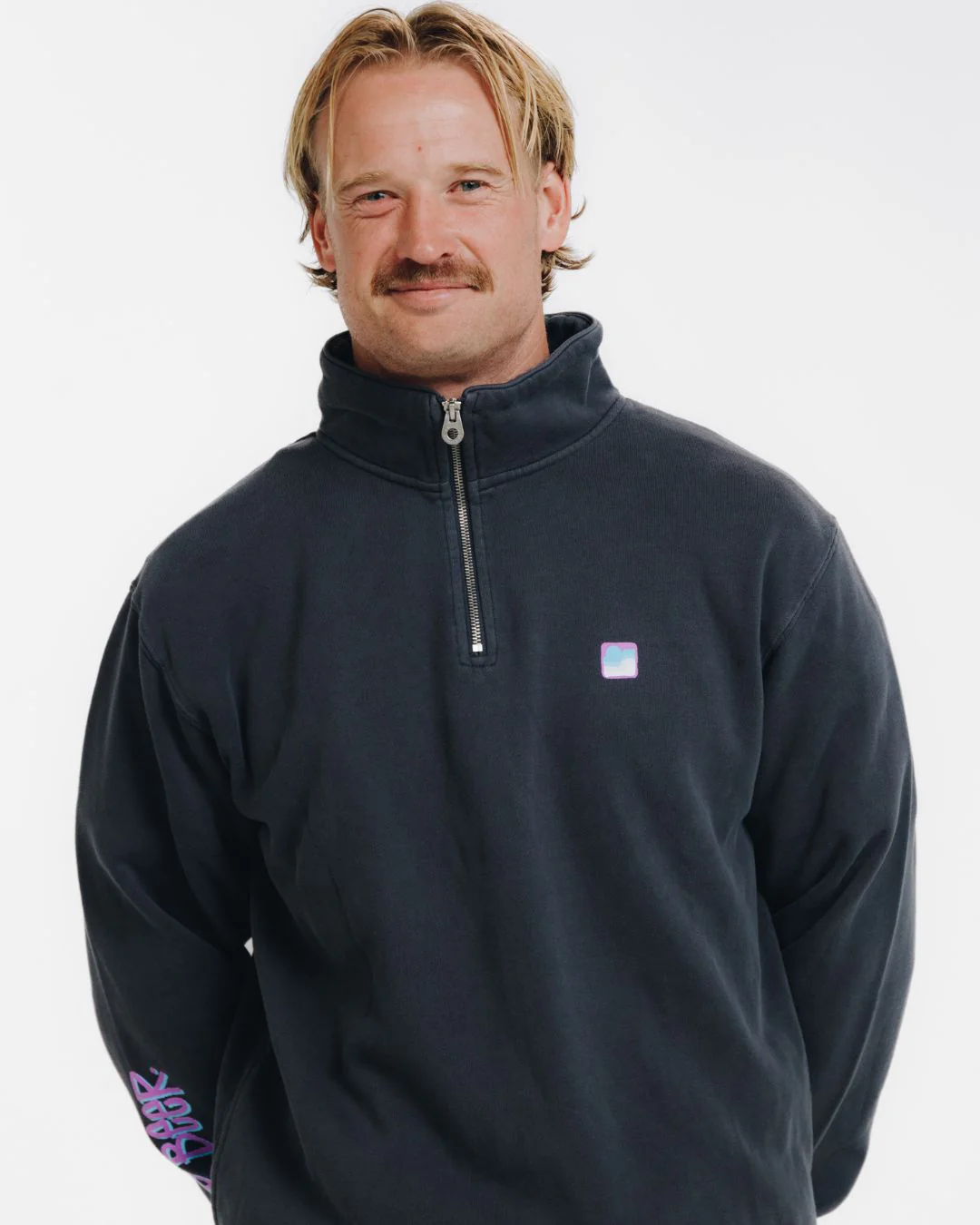 Coastal Quarter Zip Jumper - Midnight Navy - Image 5
