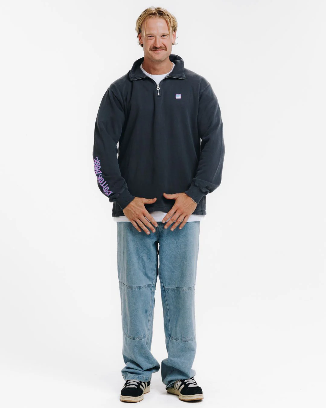 Coastal Quarter Zip Jumper - Midnight Navy - Image 6