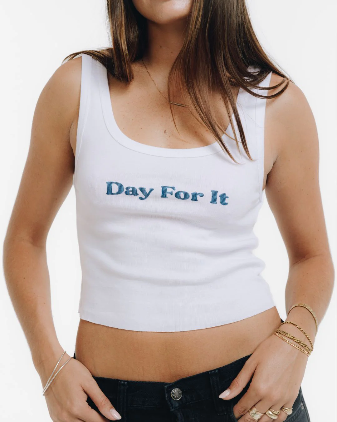 Day For It Singlet White