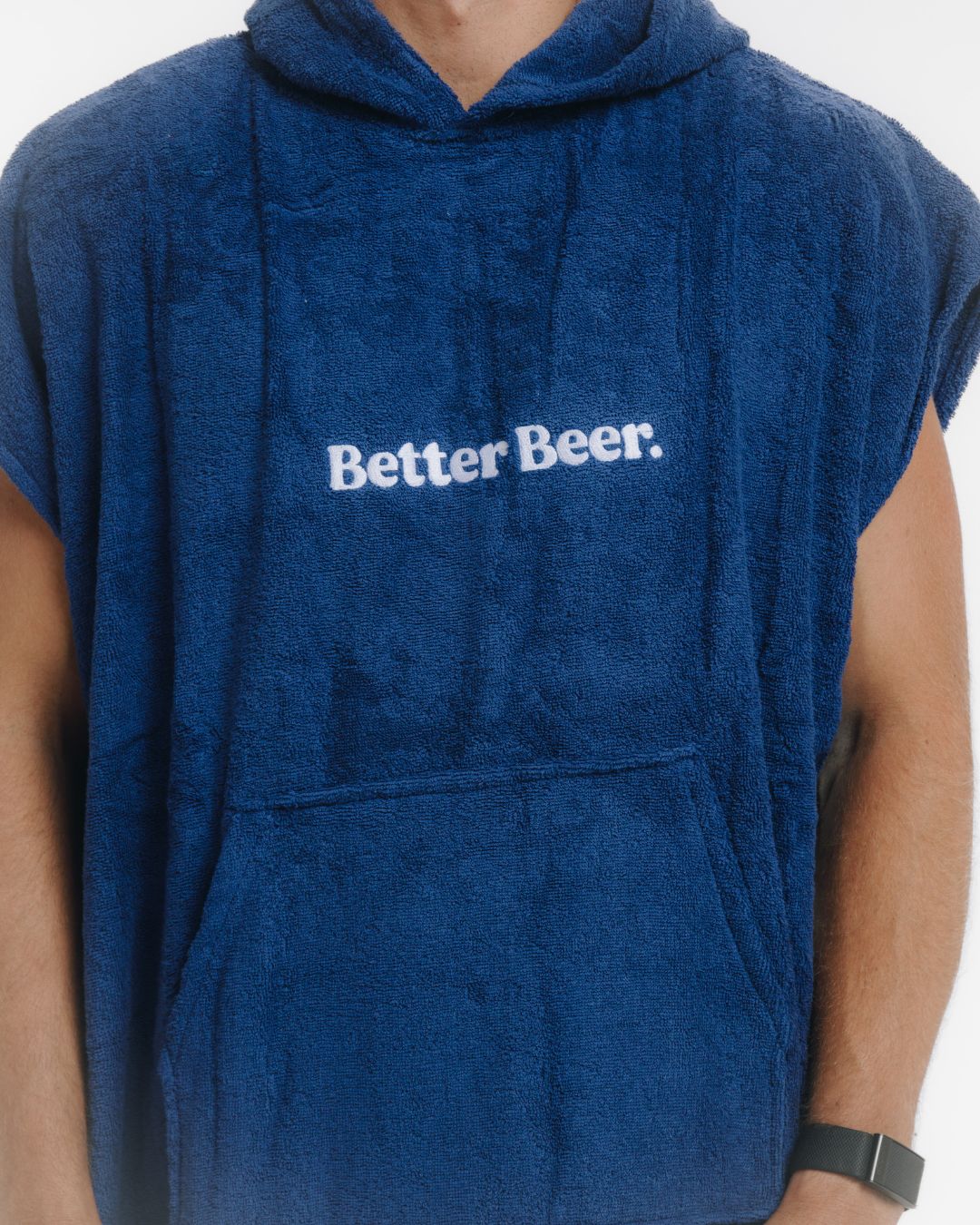 Navy Hooded Beach Towel - Image 3