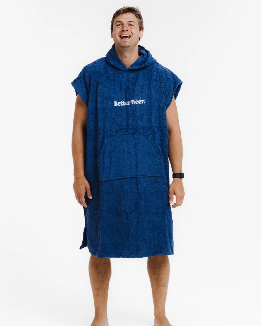 Navy Hooded Beach Towel - Image 5