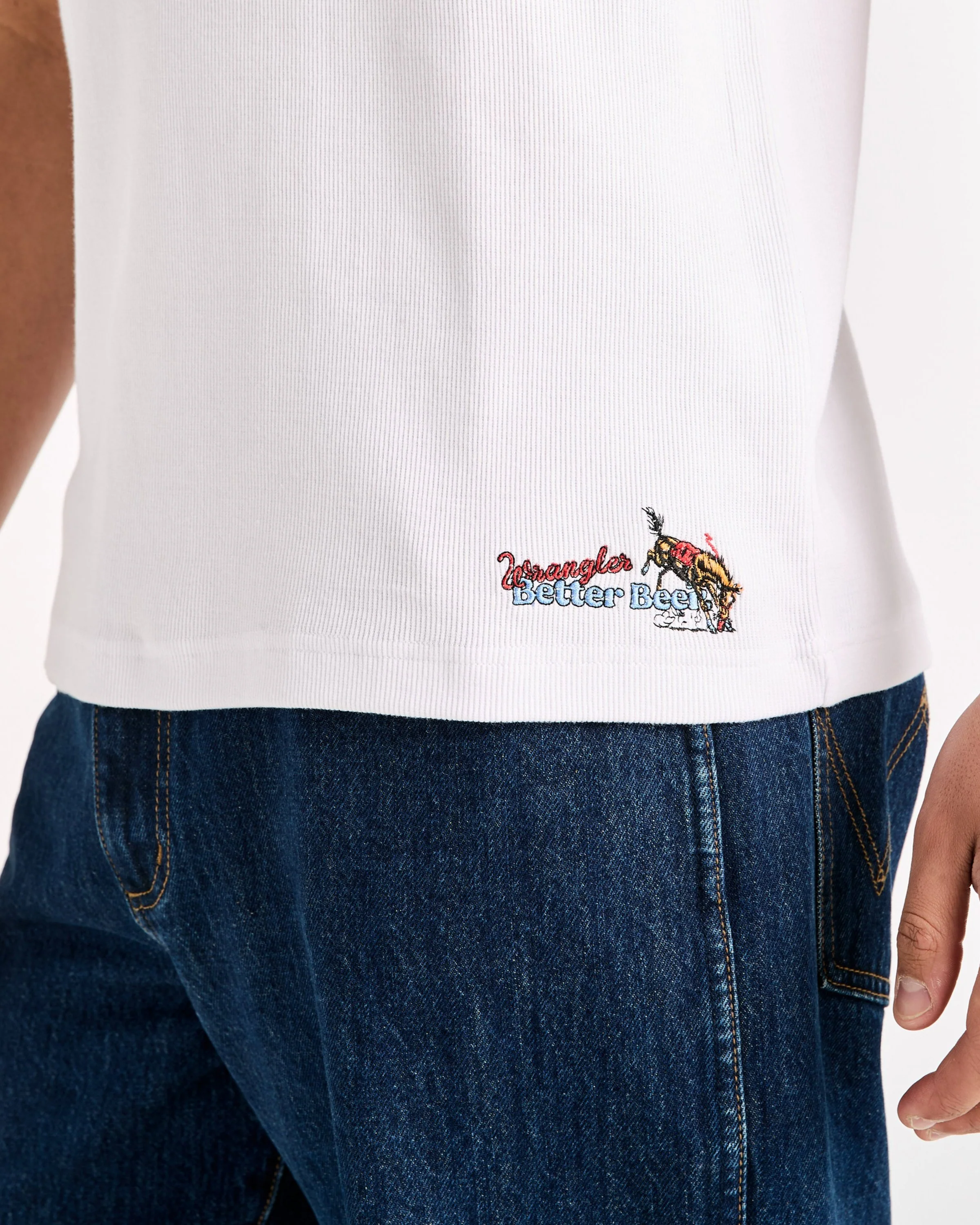 Saddled Rib Tank - White - Image 2