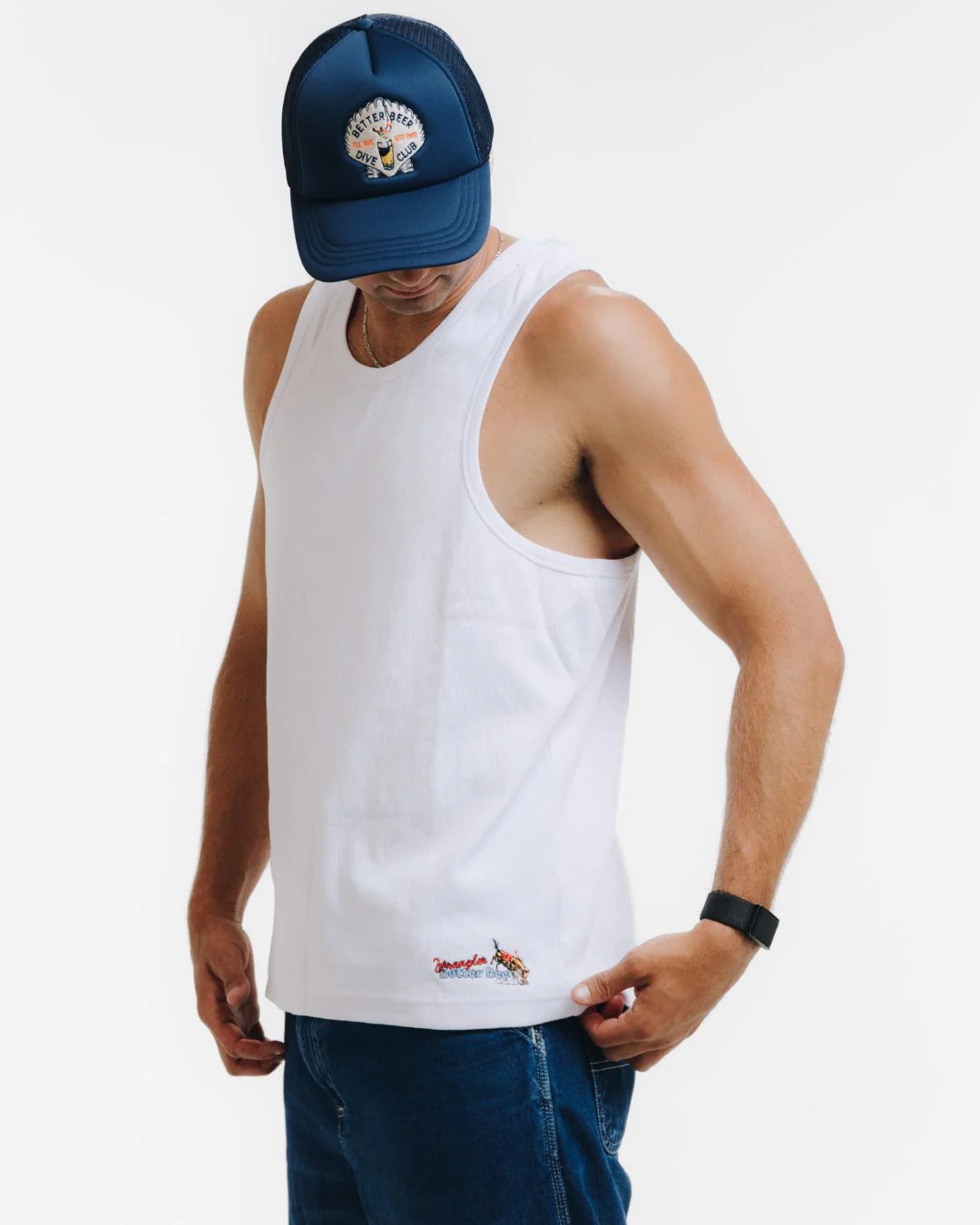 Saddled Rib Tank - White - Image 3