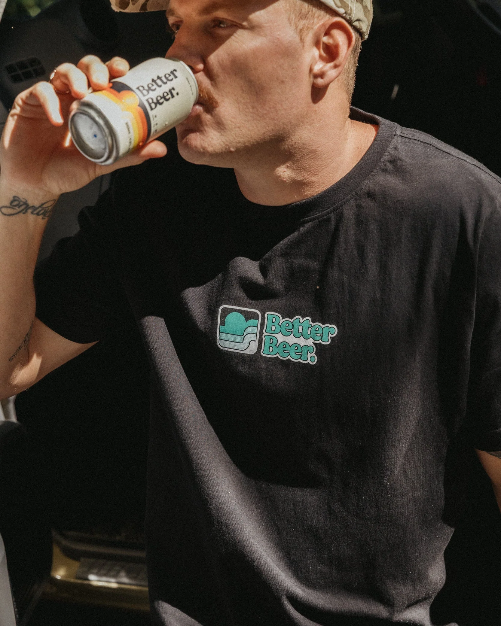 Sunset Icon Tee - Black - Image 5