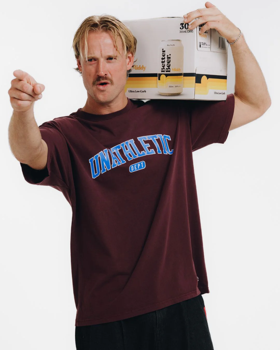 Unathletic Tee - Maroon - Image 4