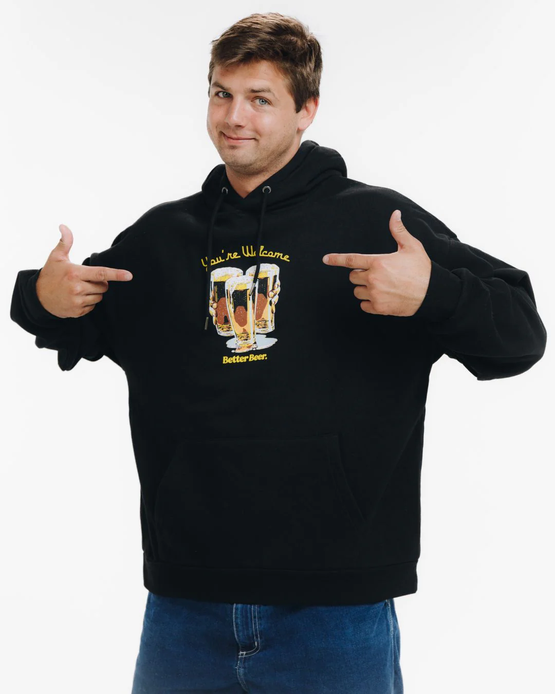 You're Welcome Hoodie - Black - Image 3