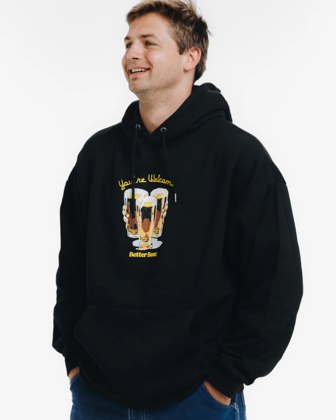 You're Welcome Hoodie - Black - Image 4